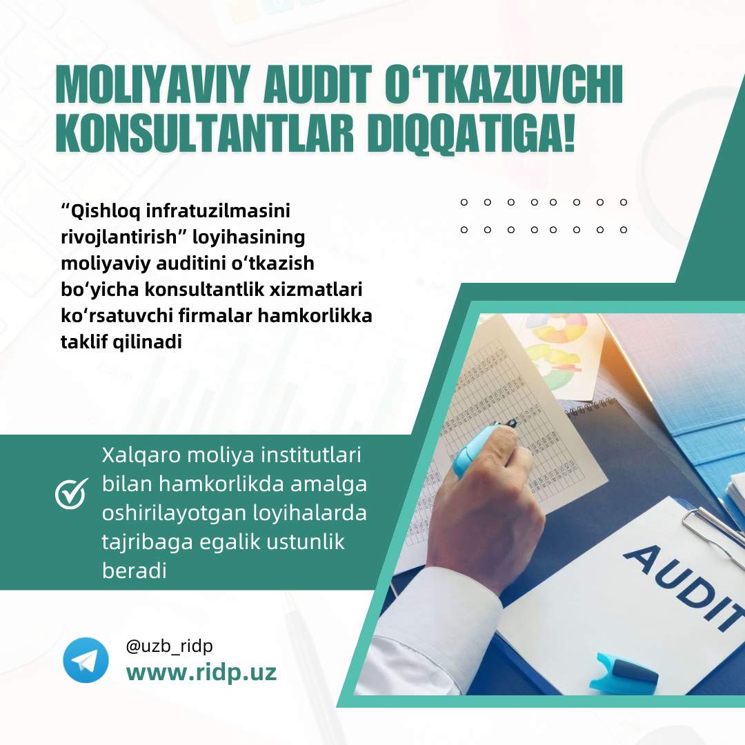 Konsalting xizmatlari taklif etish uchun so‘rov